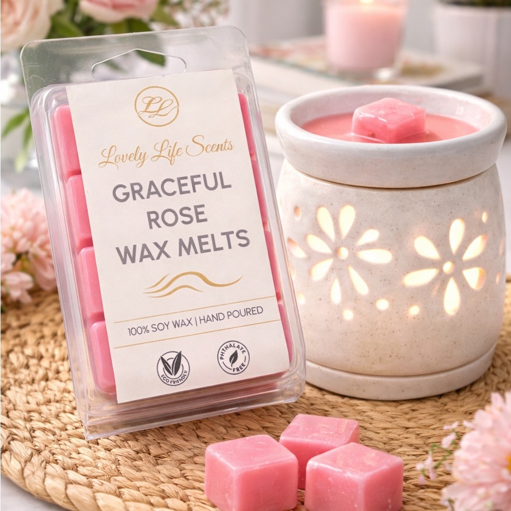 Graceful Rose Premium Soy Wax Melts, Sweet Floral Scent from Lovely Life Scents